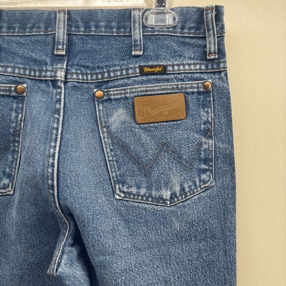 Wrangler 936PWD Mens 31x30 Jeans Slim Fit Cowboy Cut Blue Wallet Fade Distress - Picture 1 of 11